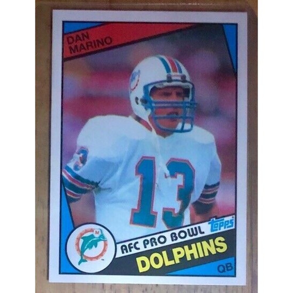 2010 Topps Miami Dolphins DAN MARINO 1984 Rookie Reprint #123 Original Back